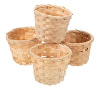 Cabilock 10pezzi Cesto Intrecciato Per Frutta Cesto Di Frutta Portatile Portaoggetti Premium Contenitore Per Articoli Vari Accessorio Per Balcone e Tavolo