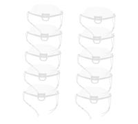 Cabilock 10pezzi Maschera Protettiva Trasparente Per Bocca e Naso Scudo Anti-goccia Riutilizzabile e Lavabile in Materiale Traspirante Protezione Igienica Per Cucina Ristorante e Bbq