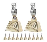 Cabilock 12 Campanelli di Allarme per Canna da Pesca in Metallo e Plastica Set da 12 Pezzi Portatile per Pesca Notturna e Attività All'aperto Clip Compatibili per Segnalazione Abboccata