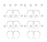 Cabilock 12 Pezzi Fascia per Chioma Argento Antenne Spaziali in Schiuma e Plastico, Design Creativo e Comodo, Accessorio Versatile per Feste di Halloween e Party a Tema Spazio