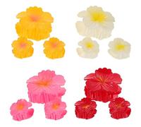 Cabilock 12 pezzi Fermagli per Capelli Fiore Plumeria Pinze Artiglio Gradientate Bianche Gialle Rosa Rosse Accessori Antiscivolo per Donna e Ragazza