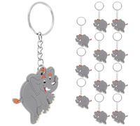 Cabilock 12 Pezzi Portachiavi a Forma di Animale, Portachiavi in PVC e Lega di Zinco, Decorativo, per Regali e Premi per Feste di Compleanno