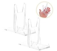 Cabilock 12 Pezzi Supporti Trasparenti Regolabili per Esposizione Modelli e Foto Stand per Adatti Piatti Canvas Riviste per Cucina e Camera