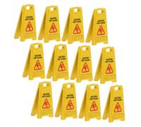 Cabilock 12pezzi Cartelli Di Avvertimento in Miniatura Per Pavimento Bagnato Per Casa Delle Bambole Cartelli Di Attenzione Realistici Per Giocattoli Educativi Creativi e Di Modelli Per Casa