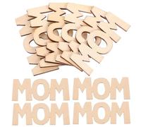 Cabilock 15 Pezzi Decorazione in Legno a Forma di Parola Mom, Taglio Artistico e Creativo, Materiale Legno Khaki, per Artigianato DIY e Regali la Mamma