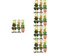 Cabilock 15 Set Adesivo da Parete Decorazione murale Festa di San Patrizio insegna al Neon segni Adesivi per Scale Decalcomanie per finestre Trifoglio st. Adesivi per Porte Patrick Carta