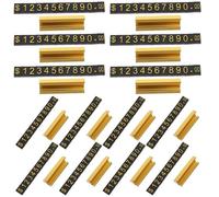 Cabilock 16 Set Cubi di Visualizzazione Prezzo Regolabili per Bancone Negozio Gioielli, Set, in Lega di Alluminio e Plastico, Aggiornamento Prezzi Semplice, per Gioiellerie e Negozi al