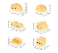 Cabilock 18 Pollici Charm Animali Pane Resina Decorazioni Portachiavi per Adulti Figurine Miniature per Borse Accessori Dollhouse DIY Idee Regalo Collezionabili