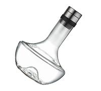 Cabilock 1pezzi Centellino Decanter Per Vino Vetro Decanter Per Vino e Whisky Design Curvo Collo Stretto e Fondo Incavato Per Aerare e Versarlo Senza Intoppi
