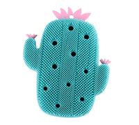 Cabilock 1pezzi Spazzola Da Doccia Cactus Alimentare Esfoliante Per Corpo e Massaggio Schiena Strumento Per Bagno Per Uomini e Donne Verde Scuro Facile Da Impugnare