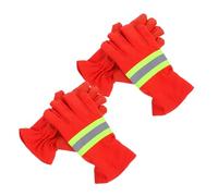 Cabilock 2 Paia Guanti Antincendio Resistenti Al Calore e Isolanti e Traspiranti per e Lavori Esterni Equipaggiamento Protettivo per Vigili Del