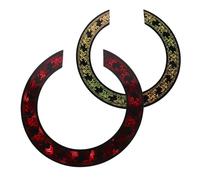 Cabilock 2 pezzi Adesivo Rosone Chitarra Fiore Autoadesivo Decorativo per Chitarre Classiche e Acustiche Copertura Imperfezioni con Motivo Rosa Realistico Elegante