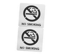 Cabilock 2 Pezzi Cartelli Divieto Adesivi Autoadesivi Impermeabili per Uffici e Spazi Pubblici No Smoking Resistenti per Bagni Ristoranti e Locali Commerciali