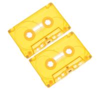 Cabilock 2 Pezzi Cassette Tape Storage Box in Plastic Vintage Organizer for Blank Tapes And Small Items And Easy Open Retro Music Case