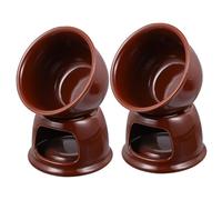Cabilock 2 Pezzi Ceramic Cheese Fondue Pot Warming Cup Small Porcelain Candy Melting Mug For Fast Melting At Family Gatherings And Cafes