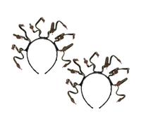 Cabilock 2 Pezzi Cerchietto Serpente per Costume Halloween Leggero in Plastica Pvc, Design Unico e Comodo, Adatto a Varie Forme della Testa e Acconciature per Feste e Carnevale