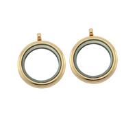 Cabilock 2 pezzi Collana Donna con Pendente Rotondo in Lega di Zinco e Vetro DIY per Inserire Foto Accessori Creativi Charm Leggero e Resistente Regalo Originale per Donna