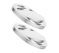 Cabilock 2 Pezzi Copertura Pattumiera Acciaio Inossidabile Rotondo Incassato con Meccanismo Ribalta Compatibile Aperture Design Cucina Bagno e Professionali