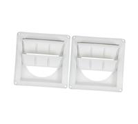 Cabilock 2 Pezzi Copertura Ventilazione Esterno Feritoia Resistente Antivento e Antipioggia Per Sfiato Condizionatore e Asciugatrice Protezione Duratura per Scarico Aria Hvac