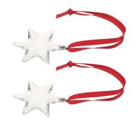 Cabilock 2 Pezzi Decorazione Stella Cristallo Natalizia per Albero, | Trasparenza Scintillante, Installazione Semplice, Riflessi Luminosi, per Vetrina e Angoli Accoglienti