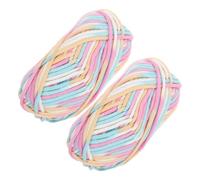 Cabilock 2 Pezzi Filato di Cotone e Nailon per Maglieria, Morbido e | Gomitolo Colorato per Uncinetto e Ferri, Adatto AI Principianti, per Progetti Fai e Lavorazioni Manuali