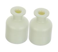 Cabilock 2 Pezzi Flacone Diffusore in Vetro Cilindrico Verde da 150ml, Ricaricabile e Antigoccia, per Aromaterapia in Ufficio o Auto, Elegante e Moderno