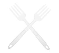Cabilock 2 pezzi Forcella Silicone per Cucina Forchetta Pasta e Spaghetti con Antiscivolo Utensile Flessibile Riutilizzabile per Mescolare e Servire Noodles