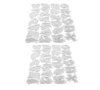 Cabilock 2 Pezzi Fustelle in Acciaio Lettere Maiuscole per Goffratura Stencil Taglio Metallo per Scrapbooking Biglietti Natale e Capodanno Strumenti DIY per Decorazioni Feste
