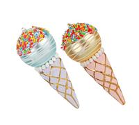 Cabilock 2 Pezzi Gancio di gelato Ciondolo gelato Decorazioni natalizie in casa arredamento dell'albero di Natale Decorazioni per il nuovo anno