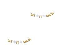 Cabilock 2 Pezzi Ghirlanda Decorativa Natale con Let It Fluo per Feste e Decorazioni Murali Facile da Appendere Atmosfera Festiva Unica per Interni Ed Esterni
