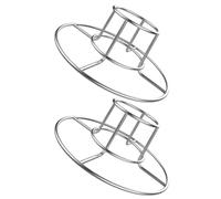 Cabilock 2 Pezzi Graticola per Pollo in Acciaio Inox, Rotonda, Resistente | Barbecue e Grigliata All'aperto, Facile da Trasportare, Semplice da Riporre, Uso Multiplo