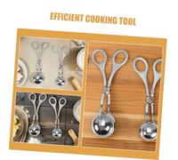 Cabilock 2 Pezzi Meatball Maker Acciaio Inossidabile con Antiscivolo Cucchiaio per Polpette Non Stick per Carne Verdure Formaggio Impasto Biscotti e Cake Pop Strumento