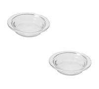 Cabilock 2 Pezzi Piatto in Vetro per Lampada Aromaterapia Vassoio Sostitutivo per Sciogliere Cera Trasparente e Facile da Accessorio Decorativo per Diffusore Oli Essenziali