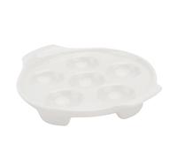 Cabilock 2 Pezzi Piatto Lumache in Ceramica Premium Bianco Teglia da Forno con Incavo Antiscivolo Facile da Pulire e Resistente Adatto per Barbecue e Cucina Domestica Lavabile in