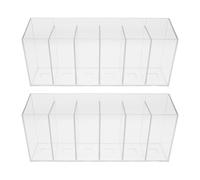 Cabilock 2 pezzi Porta bustine di bevande d'acqua in plastica, organizer per bustine di tè trasparenti, contenitori per dispensa con divisori per mobili da cucina