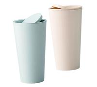 Cabilock 2 pezzi Portarifiuti Auto e Scrivania con Pattumiera in Plastica Robusta Design Compatto Antiodore per Interni Auto e Ufficio Colori e Verde