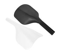 Cabilock 2 pezzi Protezione Viso Parrucchiere Maschera Faciale Riutilizzabile con Manico Scudo Anti-spruzzo per Tintura Capelli e Trattamenti Chimici Nero e Trasparente per Salone e