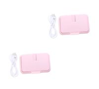 Cabilock 2 Pezzi Scaldino Per Salviette Dispenser Portatile Per Salviette Termostato Per La Casa Custodia Per Tessuti Bagnati Contenitore Per Salviette Portatile Distributore Di Salviette