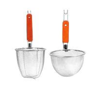 Cabilock 2 pezzi Scolapasta in Acciaio Inossidabile Colino Rete Fine per Pasta e Verdure Scolapasta Lavello Drenante Resistente e Antiruggine Utensile Cucina Professionale per Ristoranti e