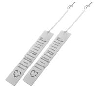 Cabilock 2 Pezzi Segnalibro in Metallo Argento, Acciaio Inox, Sottile e | Lettori, Insegnanti e Scrittori, Non Scivola Facilmente, Mantiene il Segnalibro in Bibbie e Tascabili