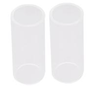 Cabilock 2 pezzi Slide Chitarra in Vetro Bottleneck Trasparente per Suono Chiaro e Sustain Superiore Accessori Scivolo Dita per Professionisti e Appassionati