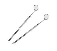 Cabilock 2 pezzi Specchio per Inox Specchio Professionale Leggero e Compatto per Ispezione Trucco e Controllo Resistente e Antiscivolo per Uso Personale e Professionale