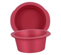 Cabilock 2 Pezzi Stampi per Torte Silicone Rosso Vino Stampi Cake Antiaderenti Flessibili per Cheesecake e Dolci Creativi Resistenti Temperature per Forno e Uso Casalingo
