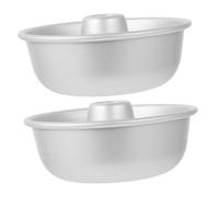 Cabilock 2 Pezzi Stampo Ciambella in Alluminio Antiadente per Chiffon Cake e Dolci con Centro Vuoto Teglia da Forno Versatile per Torte Ripiene e Dessert Creativi