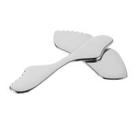 Cabilock 2 Pezzi Strumento per Viso Guasha in Acciaio Inossidabile Massaggiatore Gua Sha per Lifting e Scolpire Mento e Mascella Tavole Raschianti Corpo e Viso per Routine Massaggio