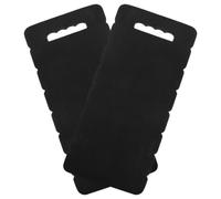 Cabilock 2 Pezzi Tappetino Inginocchiatoio Eva Nero Supporto Ammortizzante | Antiscivolo e Apertura Integrata, per Ginocchia e Superfici, Uso in Officina e Ufficio