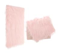 Cabilock 2 Pezzi Tappeto Rosa in Pelliccia Sintetica Soffice per Foto | Pieghevole e Portatile, Acrilico Poliestere, per Servizi Fotografici e Viaggio, Finitura Lunga e Morbida