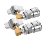 Cabilock 2 Pezzi Valvola Rapida Gomito per Tubo Accoppiatore per Pulizia Polvere Camion Connessione Veloce per Compressore Attrezzo Manutenzione Veicoli Argento