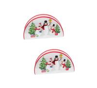 Cabilock 2 Pz Mesa A Tema Scatole Di Fazzoletti Tessuto Tavolo Porta Tovaglioli Porta Fazzoletti Piatti Ornamenti Tovaglioli D'oro Carta Velina Natalizia Decorazioni Vacanza Ceramica