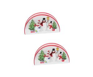 Cabilock 2 Pz Mesa A Tema Scatole Di Fazzoletti Tessuto Tavolo Porta Tovaglioli Porta Fazzoletti Piatti Ornamenti Tovaglioli D'oro Carta Velina Natalizia Decorazioni Vacanza Ceramica